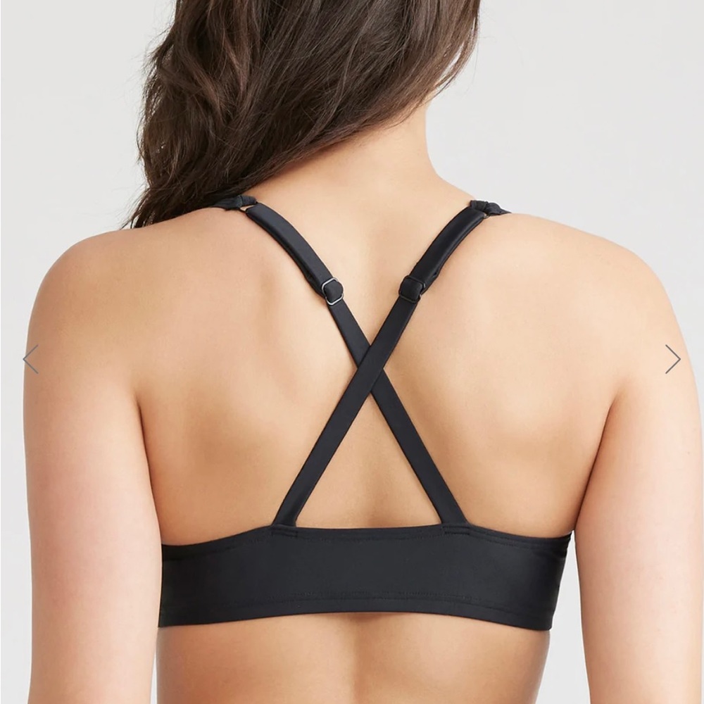 💰PRICE⬇️ 
 Yummie -  Gaia Square Neck Bikini Top - Black - size 6 - Picture 3 of 9